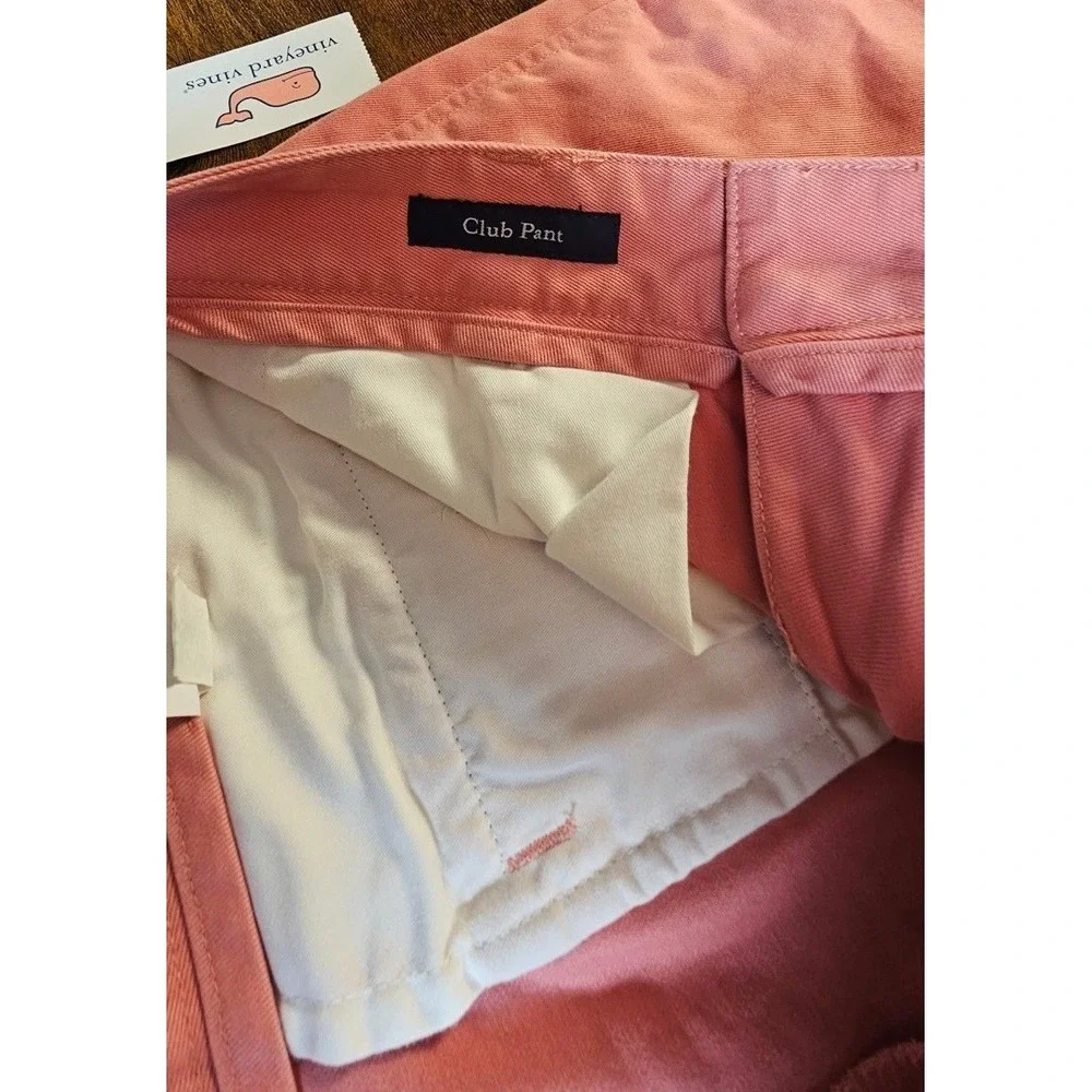 Vineyard Vines Twill Club Pants Mens Size 32x32 Rhubarb Casual‎ Flat Front NWT